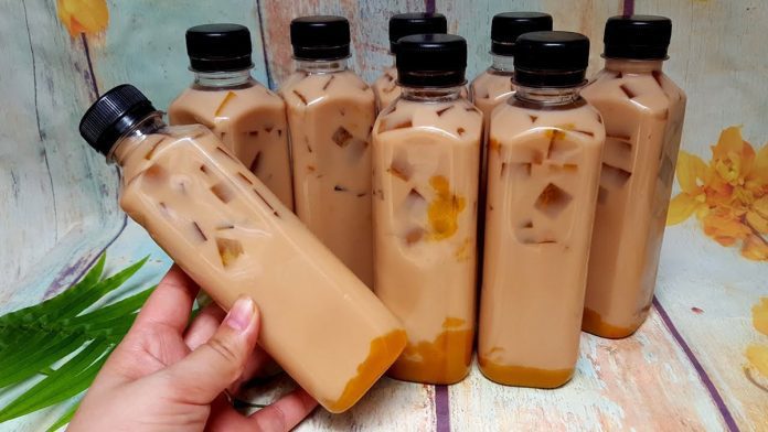 trà sữa truyền thống chai