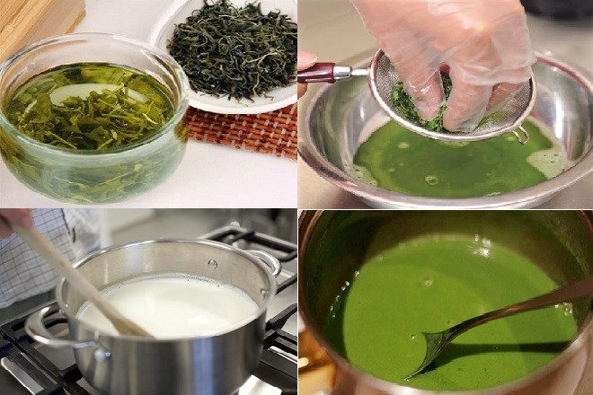 Các bước nấu trà sữa thái xanh