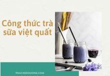 Công thức trà sữa việt quất thơm ngon lạ vị siêu đơn giản trà sữa việt quất