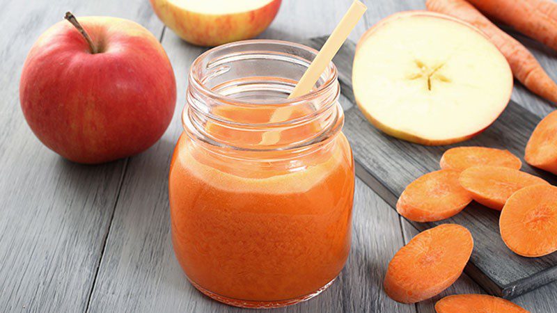 Cách làm nước ép cà rốt táo